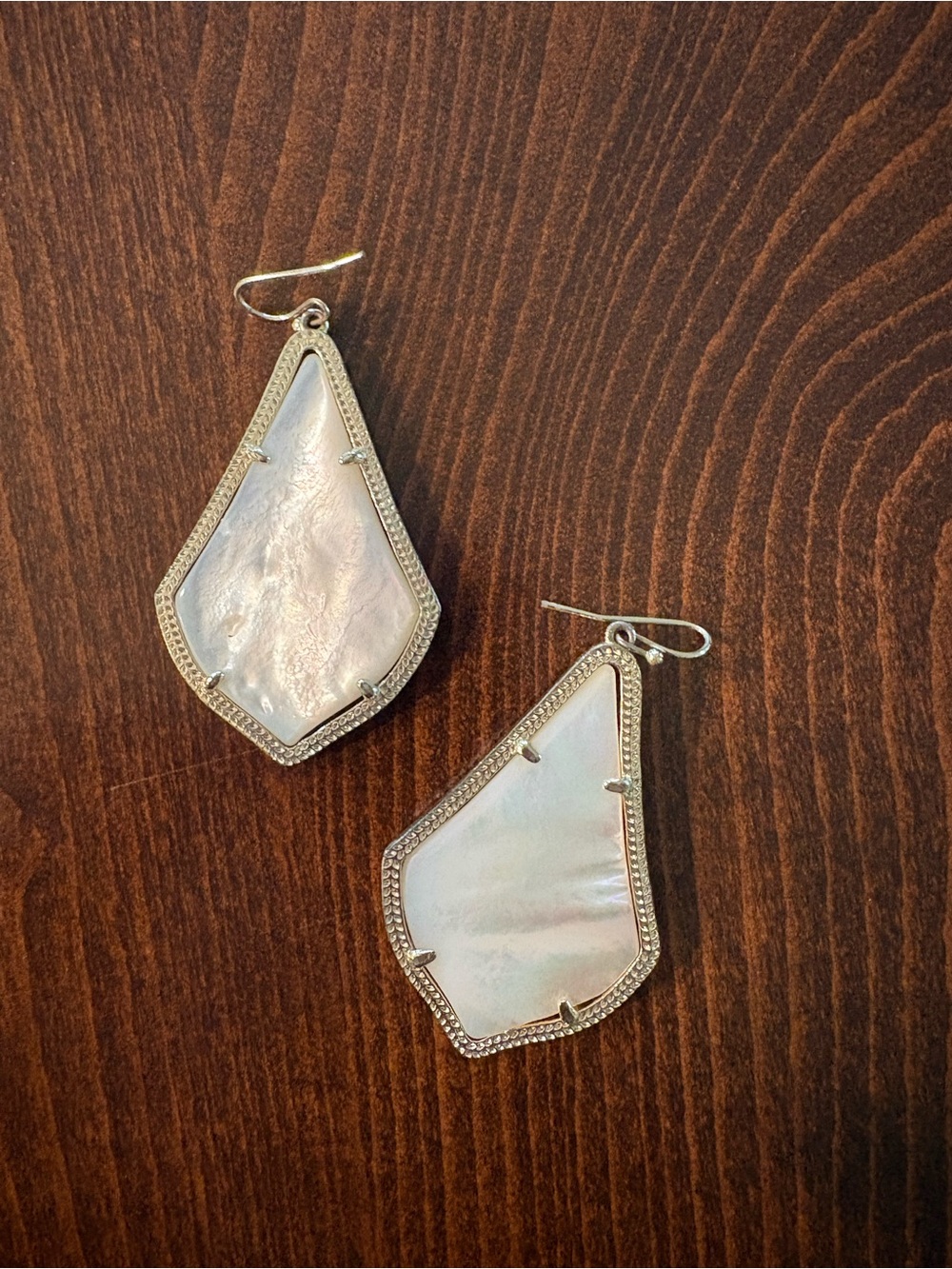 Kendra Scott Gold and Ivory Drop Earrings